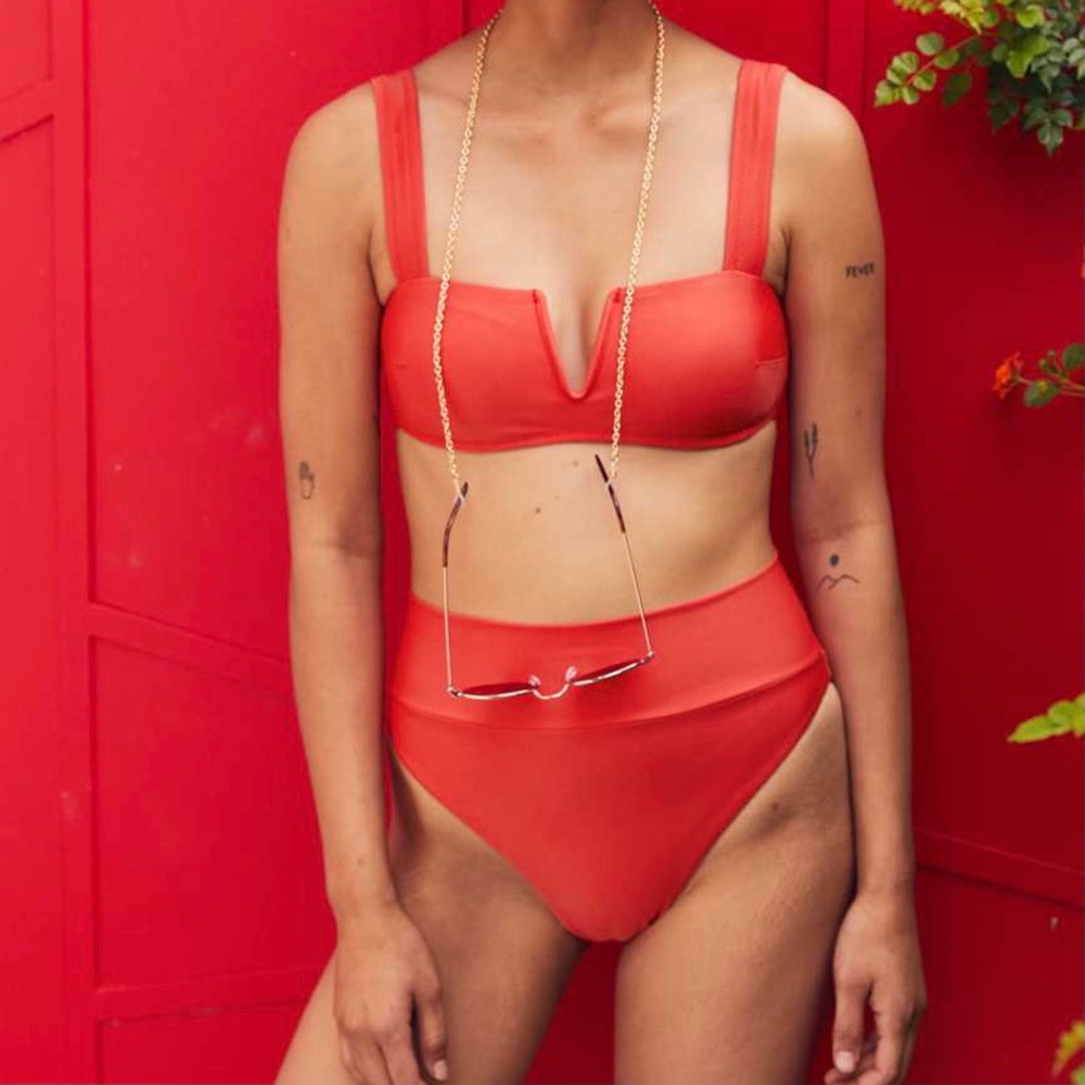 Aerie V cut bandeau bikini top